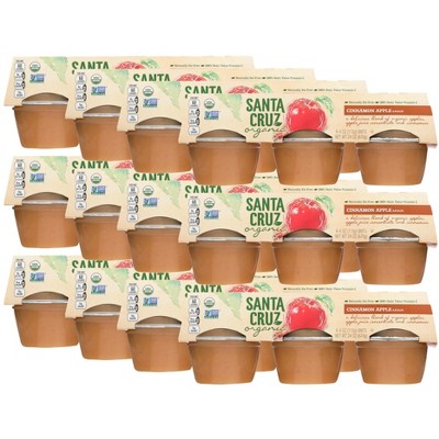 Santa Cruz Organic Cinnamon Applesauce - Case of 12/6 packs, 4 oz
