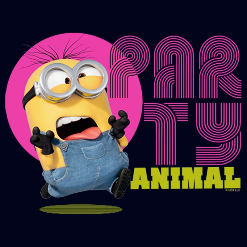 Juniors Womens Minions: The Rise of Gru Dave Party Animal T-Shirt, 2 of 5