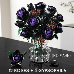 330PCS Flowers Bouquet Building Set Black Roses Toy for Audlts and Kids Aged 8+ - 1 of 4