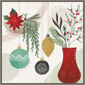 Amanti Art Deco Holiday III by Veronique Charron Canvas Wall Art Print Framed 22-in. x 22-in. - 1 of 4