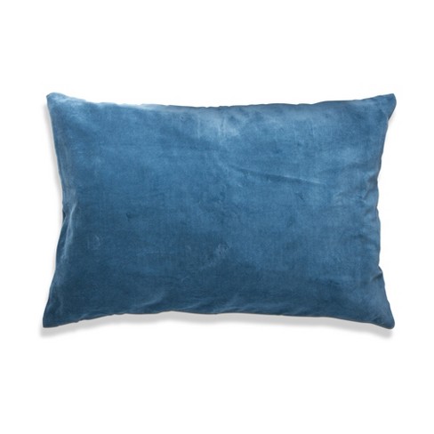 Tagltd Velvet Lumbar Pillow Teal Christmas Throw Pillow Solid