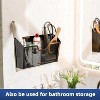 Simple Trending 4 Pockets Wall File Organizer, Mesh Hanging File Holder, Metal Vertical Mounted Wall File Storage for Office and Home, Black - 3 of 4