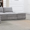 1pc Armless Chair Modular Plush Chair Sectional Sofa Living Room Furniture Granite Morgan Fabric- Suede - 2 of 4