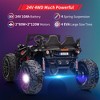 2 Seater Ride On UTV, 24V Battery Powered Car with Remote Control, Kids Electric Vehicle Load 200lb Side By Side Ride On Toy,17" EVA Tire, Black - 2 of 4