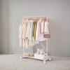 Heavy-Duty Clothes Rack with Dense Mesh Storage Shelf, 25.4mm Metal Garment Rack with Wheels and 2 Brakes Freestanding Clothes Rack - 3 of 4