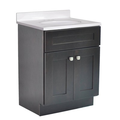 19"x25" Brookings Shaker Two Door Vanity with 4" Cultured Marble Centerset - Design House