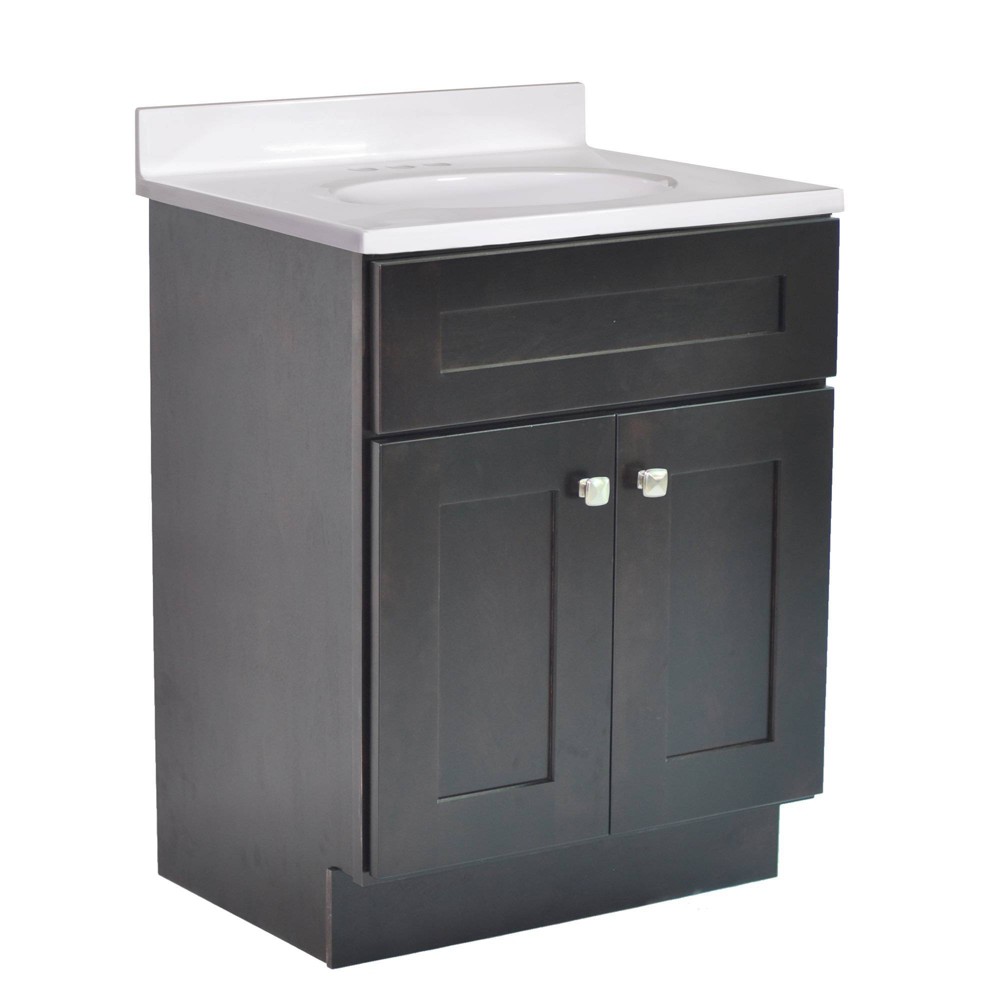 Photos - Washbasin cabinet Design House 19"x25" Brookings Shaker Two Door Vanity with 4" Cultured Marble Centerset 