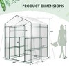 Costway Portable Mini Greenhouse with 3 Tiers 8 Shelves Roll-up Zippered Door for Plants - 3 of 4