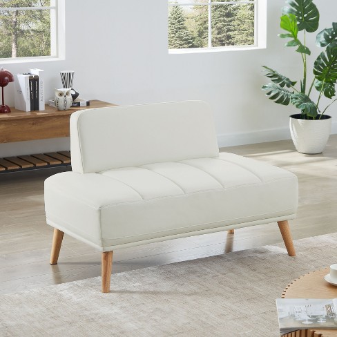 NicBex Couches for Living Room 45"Inch Width Modern End of Bed Bench, Window Bench with Metal Legs, Cotton Linen Upholstered with Side Table - image 1 of 4