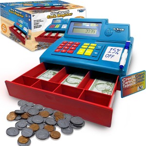 Dr. STEM: Solar-Powered Cash Register - Blue - 68pc Store & Shopping Roleplay - 1 of 4