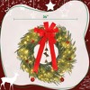 36" Prelit Christmas Wreath with Pinecones, Red Berries, Bow and 100 Warm LED Lights, 8 Modes - 3 of 4