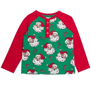 RuggedButts Boys Long Sleeve Raglan Henley Tee - 1 of 2