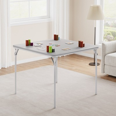 Folding Table, 33.6-inch Portable Square Folding Card Table
