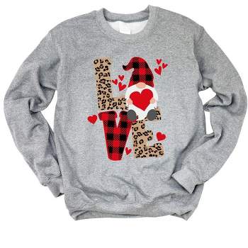 Simply Sage Market Women's Graphic Sweatshirt Leopard Gnome Love