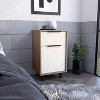 NicBex 16.14 inch Wide Nightstand with 1 Drawer,Modern Side Table with Large Storage Space and 4 Legs,Bedside Table for Bedroom,Living Room,Gray/Brown - 2 of 4