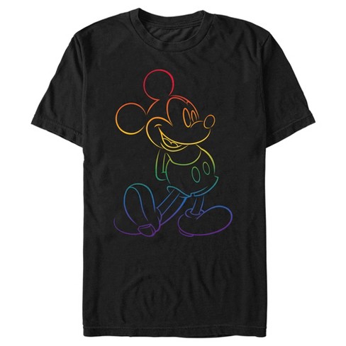 Men's Mickey & Friends Distressed Rainbow Friends T-shirt - Light Blue -  Medium : Target