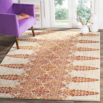 Evoke EVK521 Power Loomed Indoor Area Rug - Ivory/Gold - 5'1"x7'6" - Safavieh