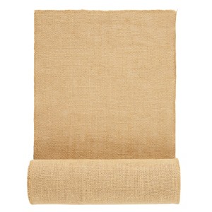 VEVOR Burlap Fabric Roll, 14 in x 30 ft & 50 x 50 High Density Wide Natural Burlap Fabric Rolls, Jute Fabric Burlap Tree Wrap Roll, Natural Color - 1 of 4