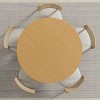 42" Farmhouse Round Brown Dining Table for 4 People with Round Arched Table Legs for Dining Room and Living Room - 3 of 4