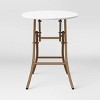 French Cafe Folding Round Patio Bistro Table White - Threshold™ - 3 of 4