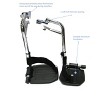 Invacare Wheelchair Legrest with Heel Loops, Swing-Away Design & Flip-Up Composite Footplate - 2 of 4