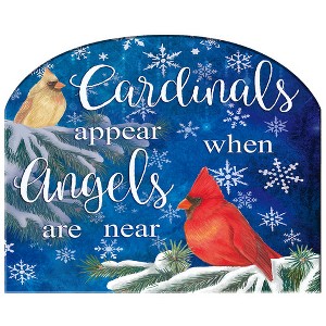 Briarwood Lane Winter Art Sign 8.25x10.25 Cardinals Appear For Winter Art Sign - 1 of 4