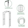 VINGLI Garden Arbor, Arch for Wedding Ceremony Party, Christmas Garden Decor Steel Garden Trellis for Garden, Backyard, Lawn - 4 of 4