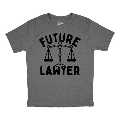Youth Funny T Shirts Future Lawyer Sarcastic Graphic Novelty Tee For Kids - Crazy Dog Youth T Shirt