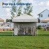 Pop Up Canopy Tent, Heavy Duty Outdoor Canopy W/ Removable Sidewall, Portable Tent Gazebo, Instant Tent Shelter for Parties, Events, & Vendors - 3 of 4