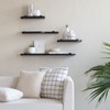 MH London Dale  36" Set of 4 Wall Mounted Shelves Mango Wood in Black - 2 of 4