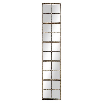 13.5" x 65" Metal Framed Wall Mirror Gold Finish - Storied Home: Modern Rectangular, No Assembly Required