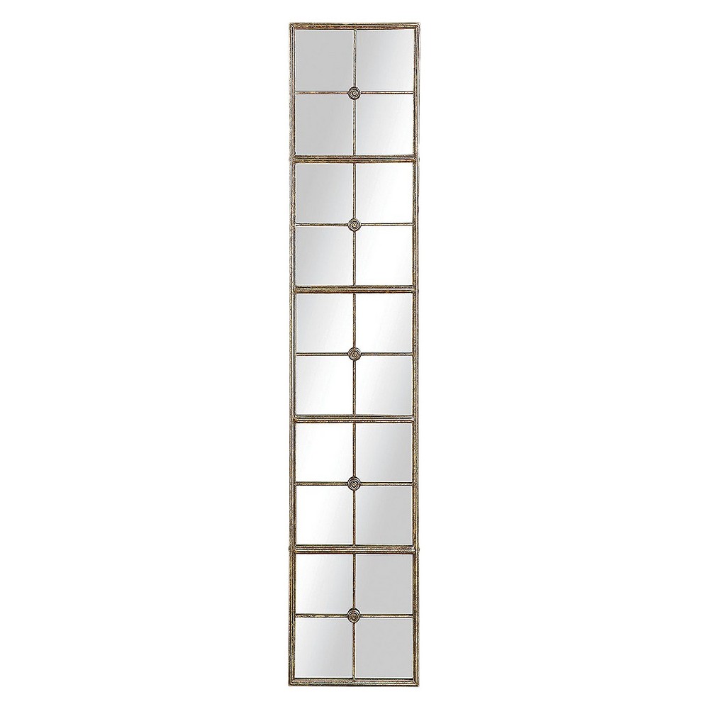 Photos - Wall Mirror 13.5" x 65" Metal Framed  Gold Finish - Storied Home