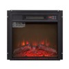 SEVOBAL Indoor Fireplaces Electric Fireplace Insert 18" 1400w 120v Ultra Thin Heater with Log Set, Black, 18"*5.16"*17.13" - 3 of 4