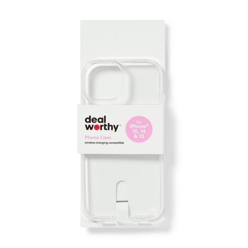 Apple iPhone 15/iPhone14/iPhone13 Case - dealworthy&#8482; Clear, 1 of 5
