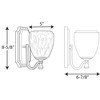 Progress Lighting Anjoux 1-Light Wall Sconce, Silver Ridge, Clear Water Glass Shade - 2 of 3