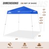 EAGLE PEAK 8x8 Slant Leg Pop Up Canopy Tent Easy Setup Instant Outdoor Beach Canopy 8x8 Base 6x6 Top - 3 of 4