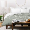 Twin Extra Long Pimlada Phuapradit Winter Forest 1 Polyester Duvet Cover + Pillow Shams Gray - Deny Designs - image 3 of 4