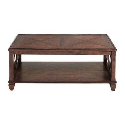 Stockbridge 3-Piece Pine Wood Living Room Set with Cherry Finish