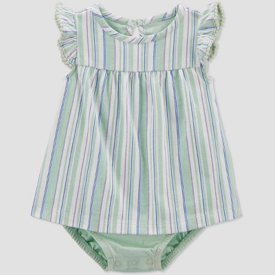 Image of Carter's Just One You® Baby Girls' Striped Romper - 24M