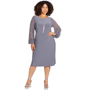 Catherines Beaded Mesh Shift Dress - 1 of 4