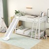Whisen Modern Style Twin over Twin Metal Bunk Bed with Slide - 2 of 4
