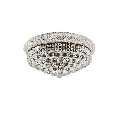 Primo Black and Clear Crystal 10-Light Flush Mount