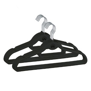 Trio Home Heavy Duty Rubber Hanger with Cascade Hook and Tie Bar,360 Degree Rotatable Hook (10 PACK) - 1 of 4