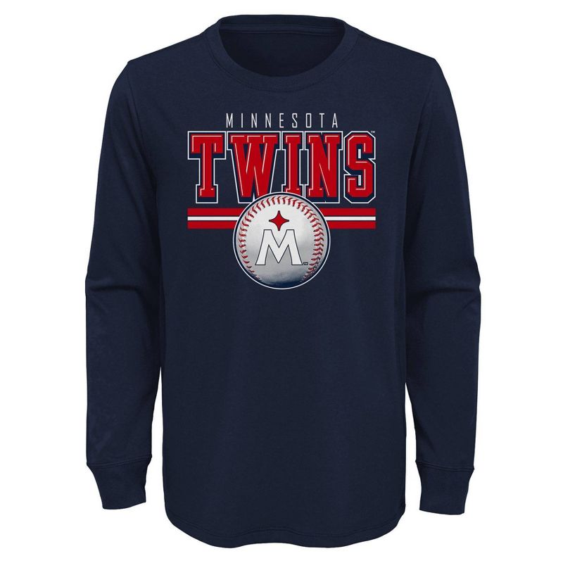 MLB Minnesota Twins Boys&#39; Long Sleeve T-Shirt, 1 of 2