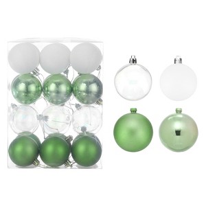 Unique Bargains Plastic Party Wedding Christmas Box Packed Hanging Ornament Balls 2.4" 24 Pcs - 1 of 4