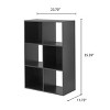 6-Cube Storage Organizer 3-Tier Bookcase Display Shelf for Home Office - 2 of 4