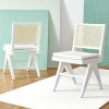 Colette Rattan Dining Chair (Set of 2) - SFV4132 - White/Natural - Safavieh Couture - 4 of 4