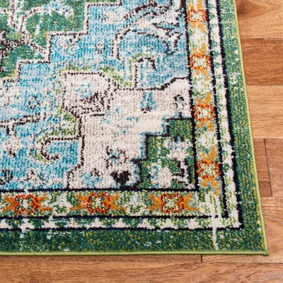 Madison 6' x 9' Green Turquoise Synthetic Area Rug
