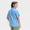 Boys' Short Sleeve Denim Button-Down Shirt - Cat & Jack™ Light Wash - 2 of 3