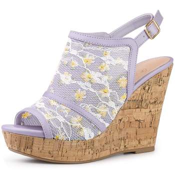 Perphy Platform Floral Printed Espadrille Wedge Sandals For Women : Target